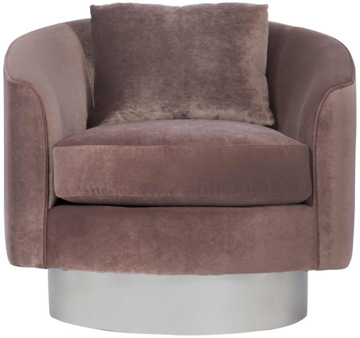 Camino Silver Leaf Swivel Chair
