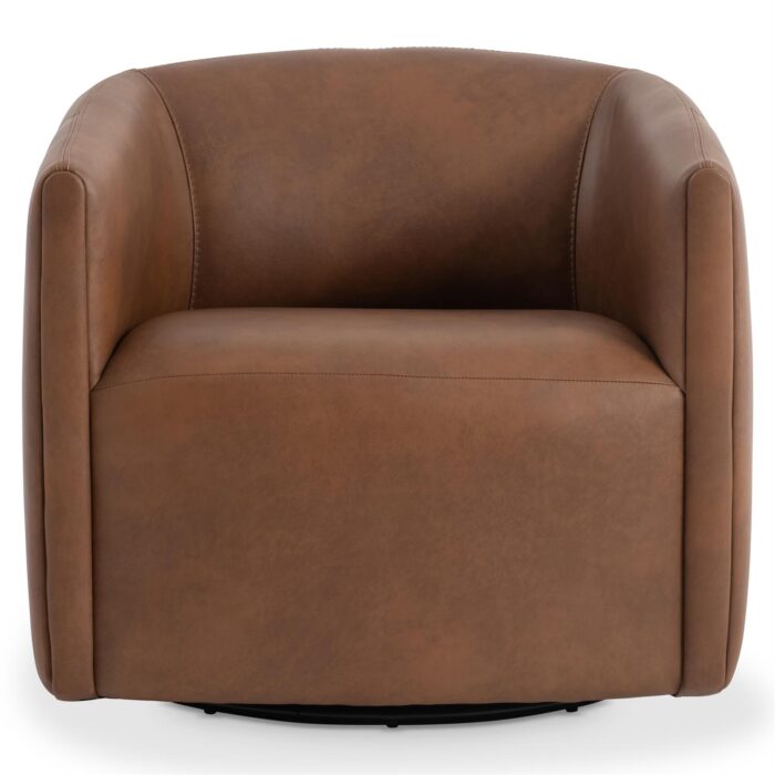 Aline Leather Swivel Chair - Image 2